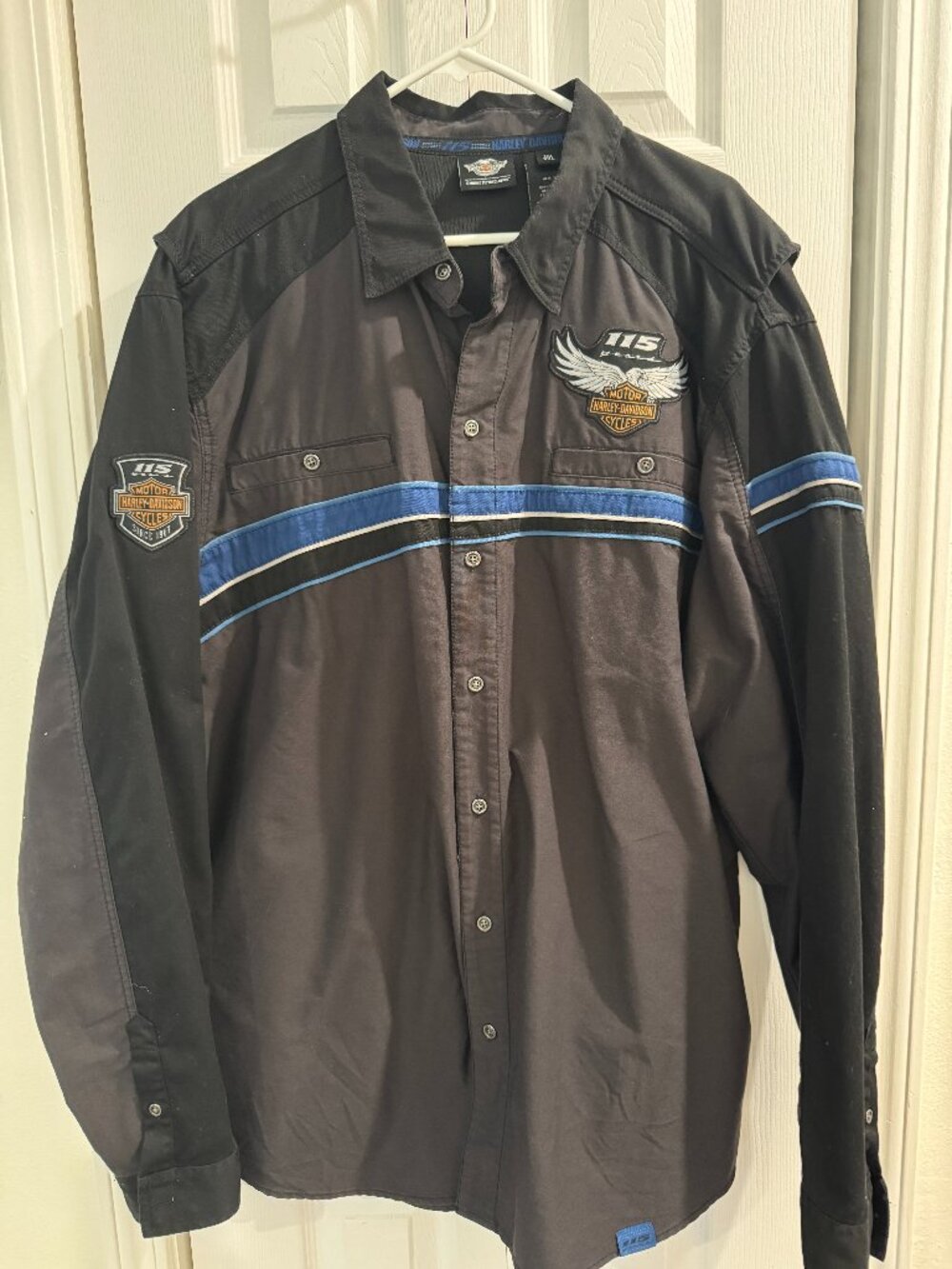 Harley-Davidson 115th Anniversary Men’s Tall 2XL Long Sleeve Button Shirt